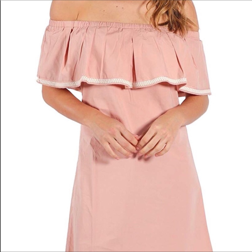 Elan Off the Shoulder A-Line Mini Dress